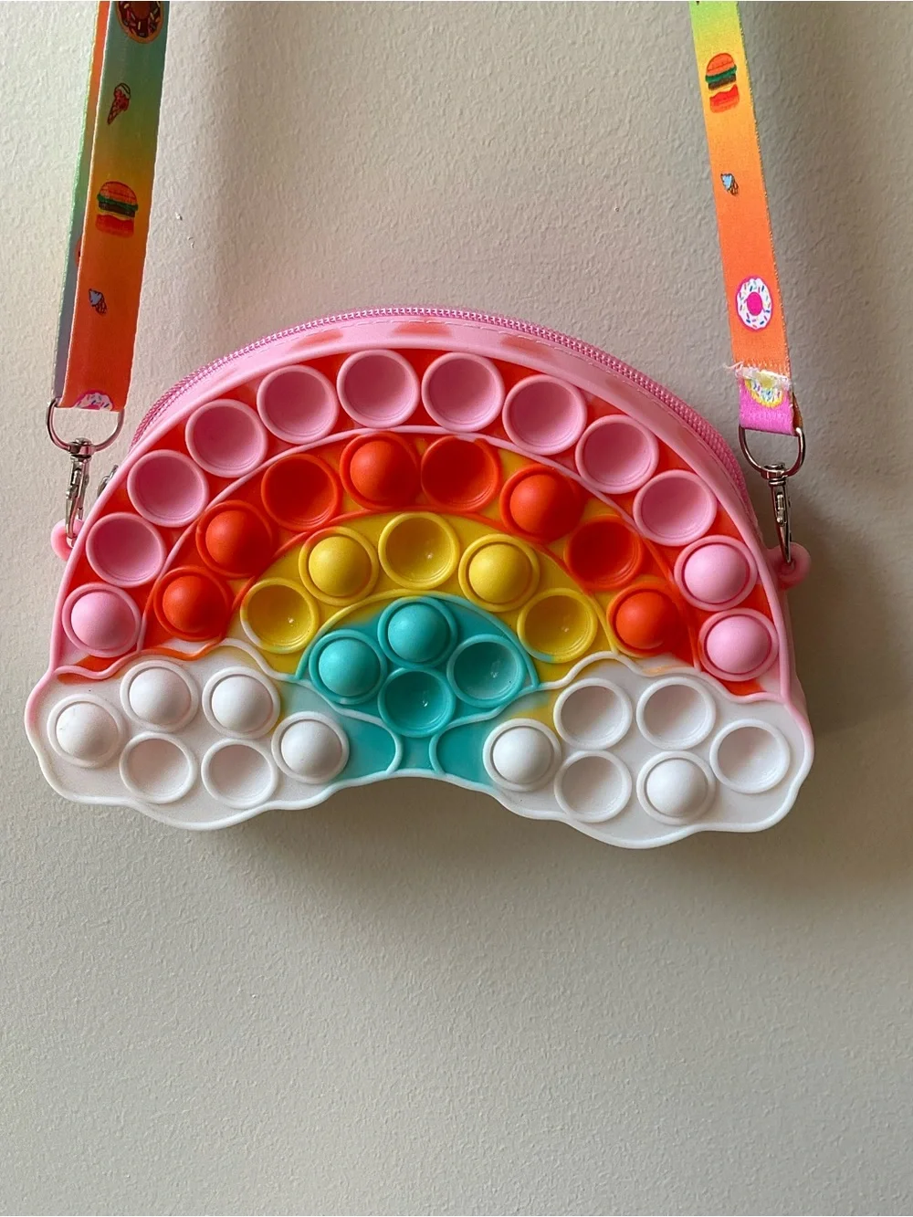 Rainbow Pop-It Crossbody Bag for Kids